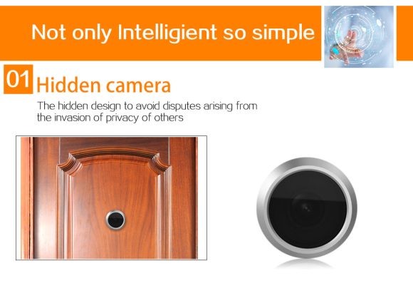 Hidden Electronic Cat's Eye 4.3 Inch Visible Electronic Cat's Eye Large Screen - Image 3