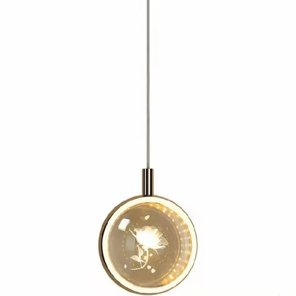 Bedroom Bedside Nordic Interior Carved Earth Bar Jellyfish Crystal Chandelier - Image 6