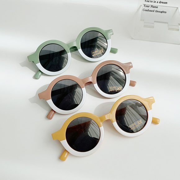 Children's Sunglasses Round Frame Sun Protection And Sunshade Fashion All-matching - Image 5