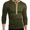 Men's Long Sleeve V-Neck Slim T-Shirt - Image 7