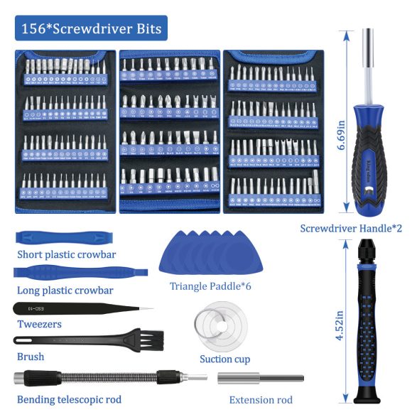 170 Piece Screwdriver Set Multi Function Repair - Image 4