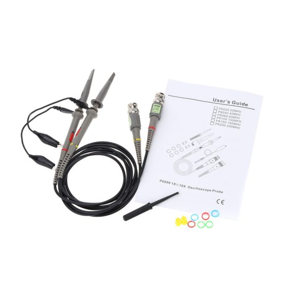 P6100 2Pcs 1X 10X 100MHz Oscilloscope Probe Alligator Clip - Image 3