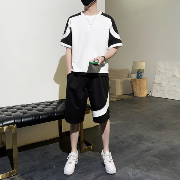 Summer Short-sleeved T-shirt Men's Casual Suit - Image 4