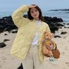 Korean Style Down Cotton Jacket Women's Short Light Round Neck - Image 3