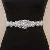 Bridal wedding belt with rhinestone decoration