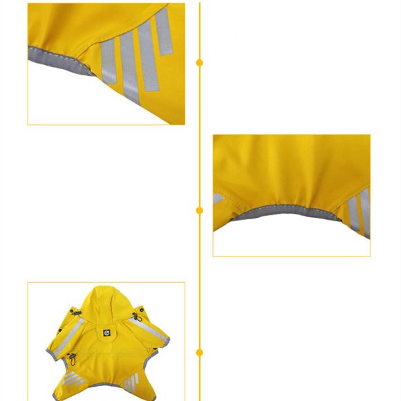 Dog Raincoat Full Package Four Feet Waterproof Rain Cape Pet Products - Image 8