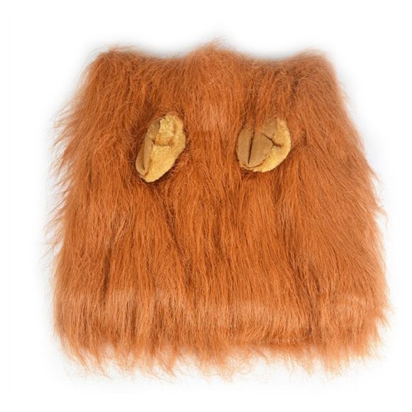 Cute Pet Cosplay Clothes Transfiguration Costume Lion Mane Winter Warm Wig Cat Large Dog Party Decoration With Ear Pet Apparel - Image 5