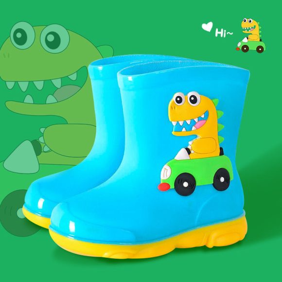 Non-slip Stylish Rubber Shoes Men's And Women's Children & Baby Baby Velvet Rain Boots - Image 8