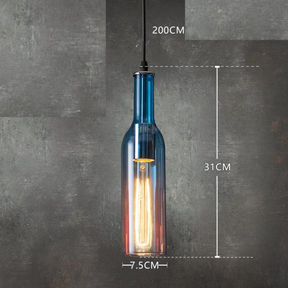 Nordic Style Restaurant Bar Creative Color Wine Bottle Glass Chandelier - Image 6