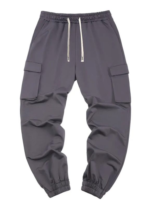 Men's Multi-pocket Workwear Pants Ancient Leisure Tappered Trousers - Image 2