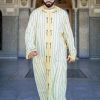 Men's Casual Straight Type Long Striped Shirts - Image 3