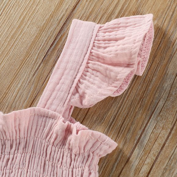 Girls' Solid Color Sling Top Hot Pants Suit - Image 4