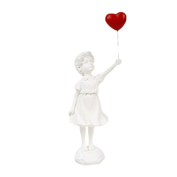 Little Girl With Balloon Art Sculpture Living Room Decorations Decoration Resin - Image 2