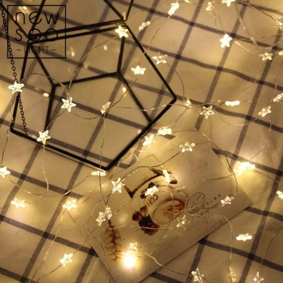 Newsoo copper line star lights LED lights flashing lights string lights star girl heart room dormitory layout decoration - Image 3