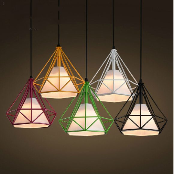 Wrought iron color diamond chandelier - Image 3