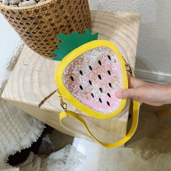Summer Children's Pineapple Strawberry One Shoulder Jelly Bag - Image 2
