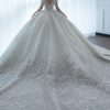 Off Shoulder French Main Wedding Dress - Image 4