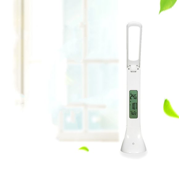 LED Table Lamp Dimmable Touch Desk Lamp Reading Light With Calendar Temperature Alarm Clock - Image 2