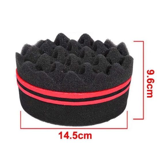Wave-shaped Sponge Hair Twist Brush Double Sided Multi-holes Side Braid Hair Twist Curl Wave Styling Tools Braiders - Image 2