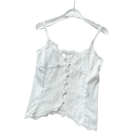 Lace Satin Sweet Slim Fit Small Slip Top 3403 - Image 3