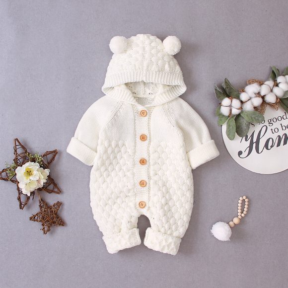 Hooded knitted jumpsuit - Image 4