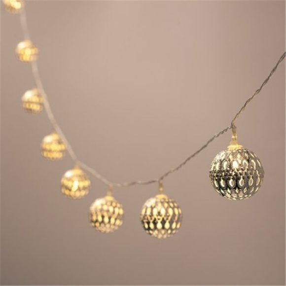 LED Fairy Garland Hollow wrought iron Ball - Image 2