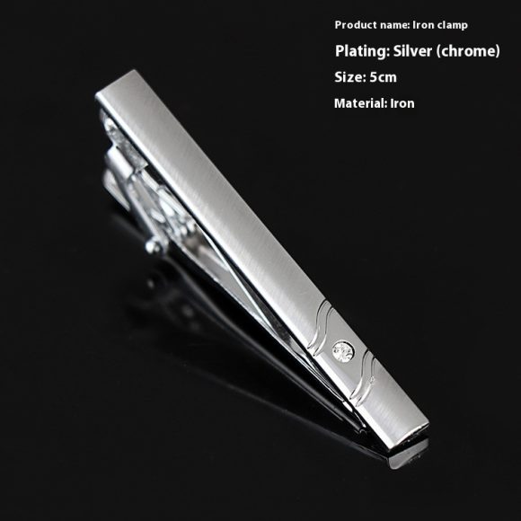Men's Formal Wear Business Silver Simple Fashion Short Tie Clip - Image 5