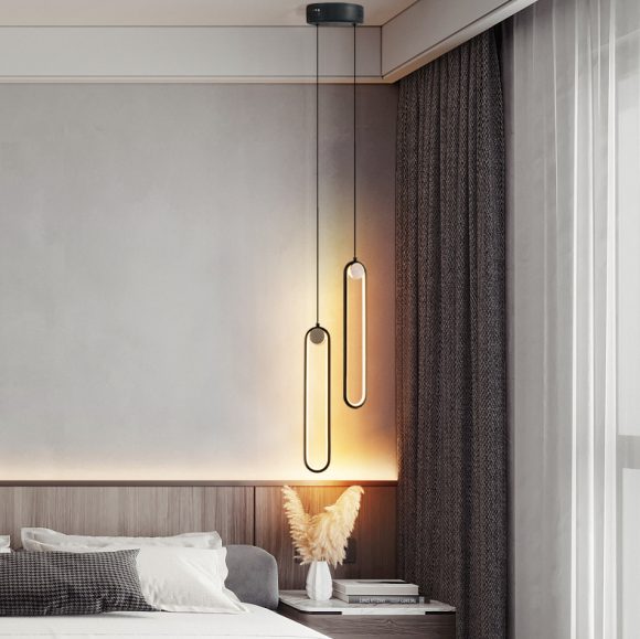 Nordic Minimalist Oval Bedside Chandelier - Image 4