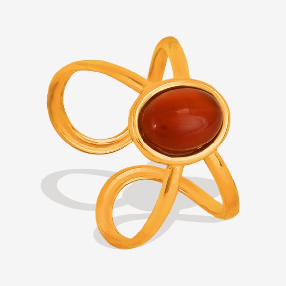 European And American INS Natural Stone Ring - Image 3