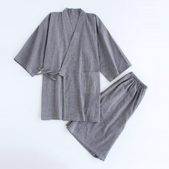 Japanese Men's Kimono Pajamas Short-sleeved Shorts - Image 2