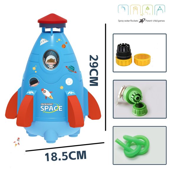 Kids Space Rocket Sprinkler Spinner - Image 3