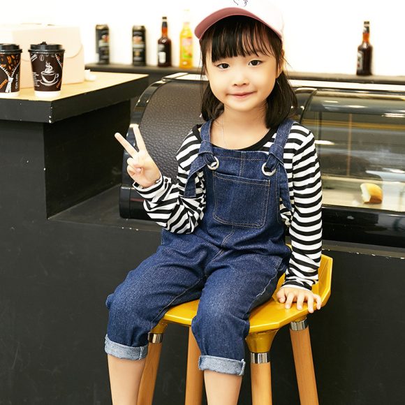 Fashion mother and daughter jeans with straps - Image 7