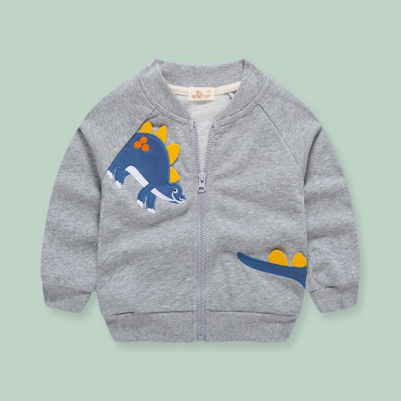 Zipper Shirt Boy Jacket Foreign Style Baseball Uniform Children's Jacket Casual Baby Jacket Cardigan - Image 3