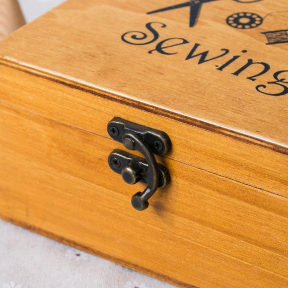 Needle Money Box Household Portable Sewing Needlework Student Dormitory Small Wooden Box Sewing Sewing Kit Hand-Stitched - Image 4