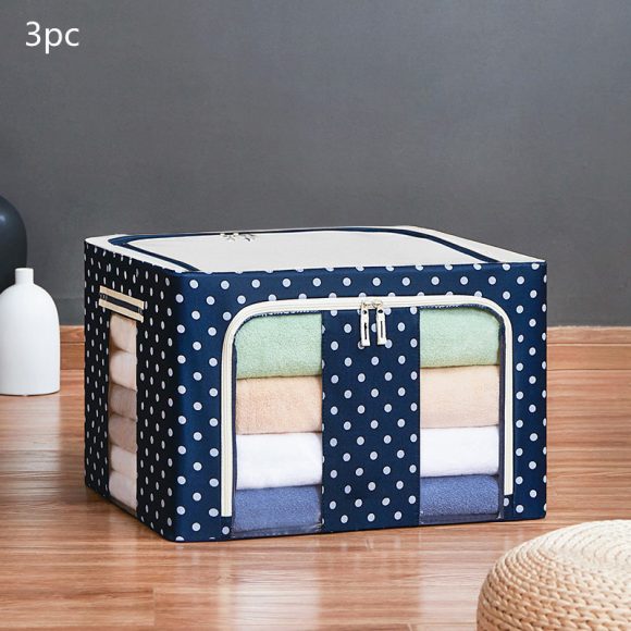 Polka Dot Oxford Cloth Storage Box Fabric Storage Bag - Image 5