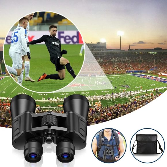 180x100 High Power Military Binoculars Day Night Vision Compact Waterproof Binoculars For Bird Watching Hunting Travel Football Games Stargazing With Carrying Case And Strap - Image 7