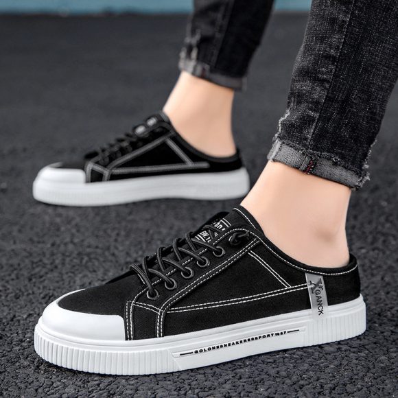 Men's Versatile Casual Sneakers Heelless Canvas Shoes - Image 6