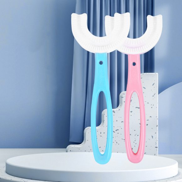 Children's U-shaped Food Grade Soft Rubber Toothbrush - Image 3