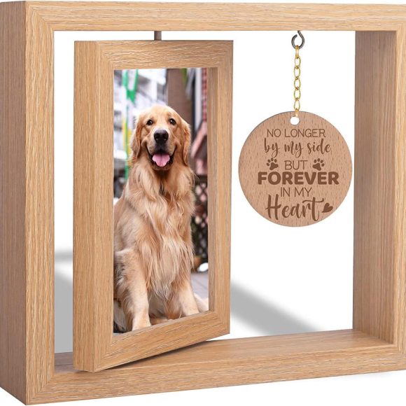 Postcard Photo Solid Wood Photo Frame Rotatable Desktop Decoration - Image 2