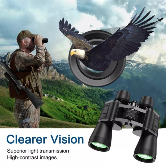 180x100 High Power Military Binoculars Day Night Vision Compact Waterproof Binoculars For Bird Watching Hunting Travel Football Games Stargazing With Carrying Case And Strap - Image 5