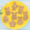 Easter Cookie Mold Cartoon Bunny Easter Egg Cookie Press - Image 5