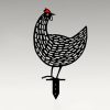 Chicken Yard Art Outdoor Garden Back Yard Gazon Stakes Hen Yard Decor - Image 4