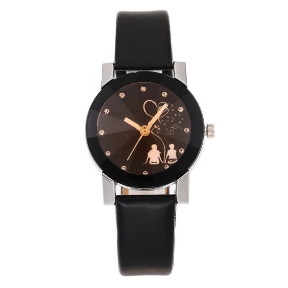 New Couple Quartz Trendy Belt Stylish Glossy Simple Elegant Women's Watch - Image 2