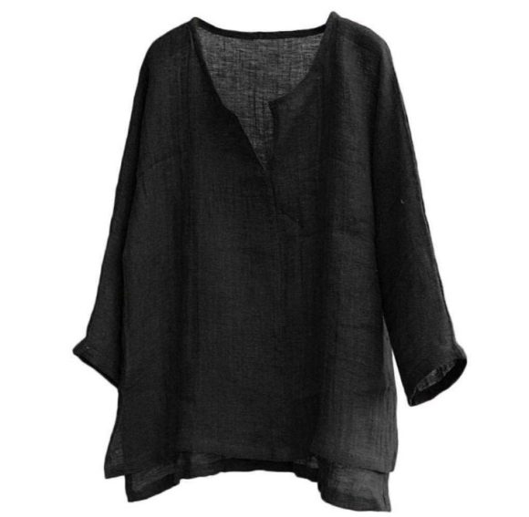 Chinese Style V-neck Men's Long-sleeved Shirt - Image 3