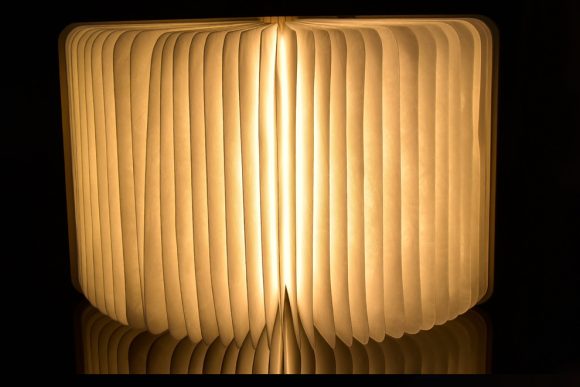 LED Night Light Folding Book Light USB Port Rechargeable Wooden Magnet  Lamp - Image 9