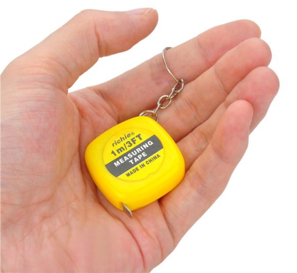 1M Mini Measuring Tape With Key Buckle Portable Random Color Hand Tools With Centimeter And Inch Scale - Image 4