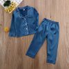 Pure Color Children's Bathrobe Casual Fashion Suit - Image 4