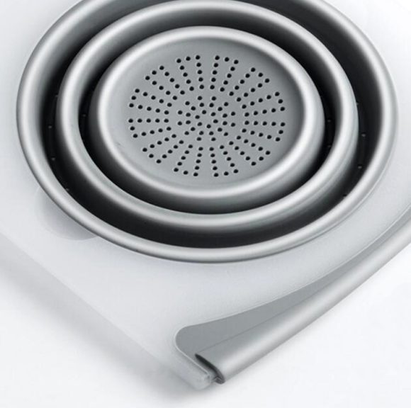 Innovative Multi-Functional 3 in 1 Chopping Board Detachable Folding Drain Basket Sink Cutting Board - Image 7