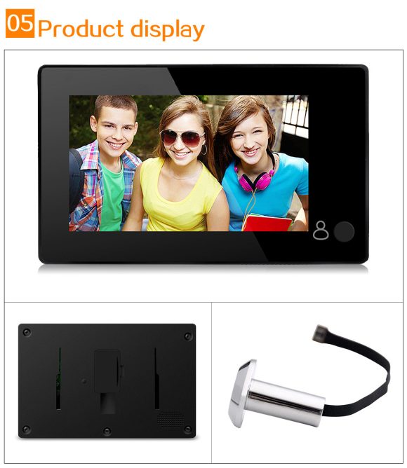 Hidden Electronic Cat's Eye 4.3 Inch Visible Electronic Cat's Eye Large Screen - Image 8