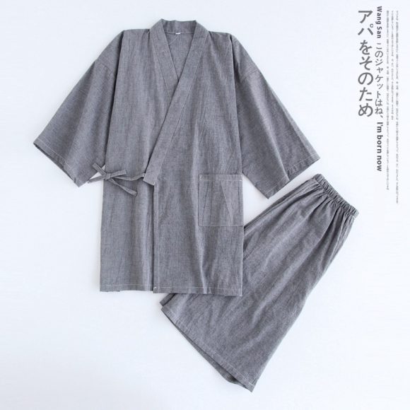 Japanese Men's Kimono Pajamas Short-sleeved Shorts - Image 6
